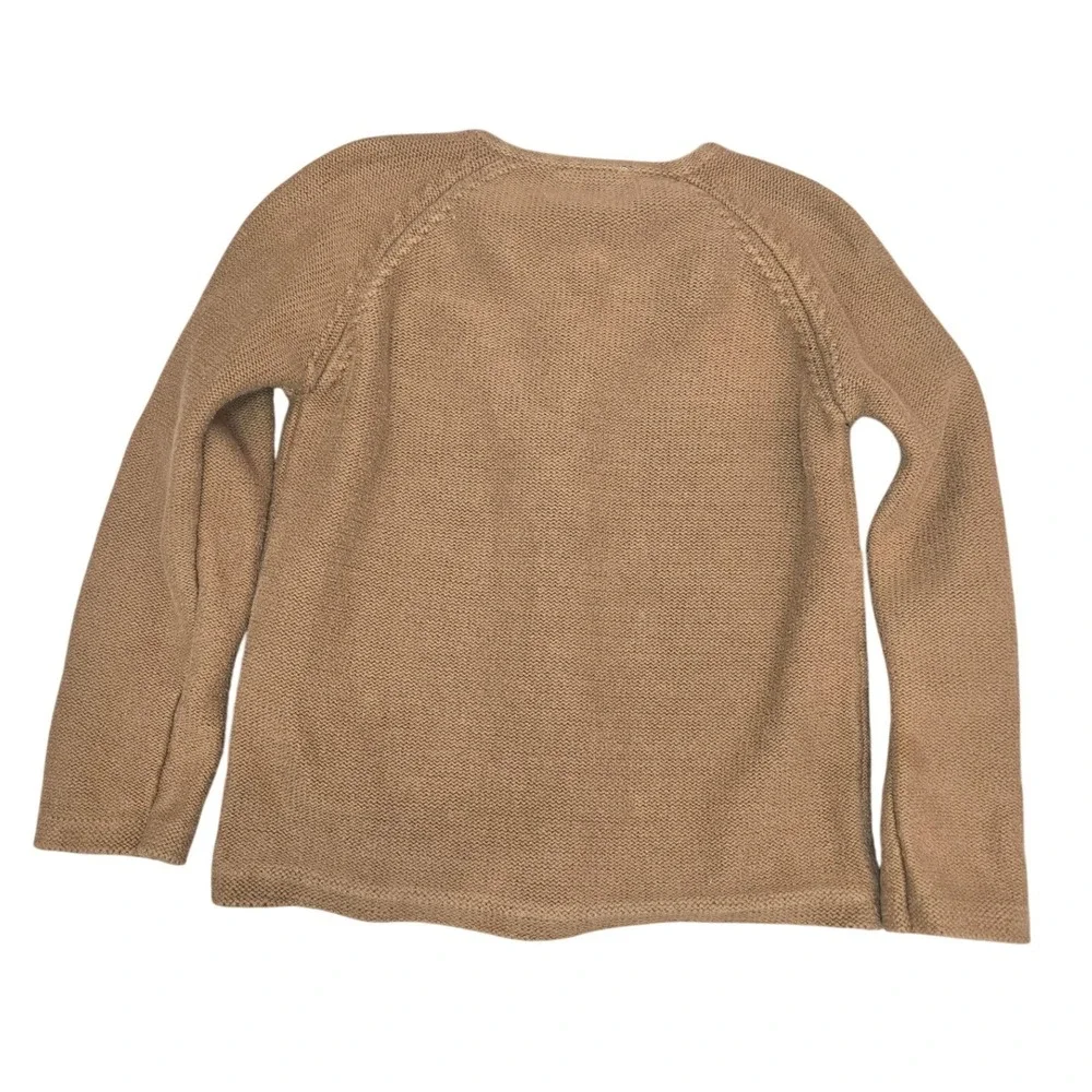 Jamie Kay 4Y Girl's Cardigan Camel Brown Sweater Long Sleeve Button 100% Cotton